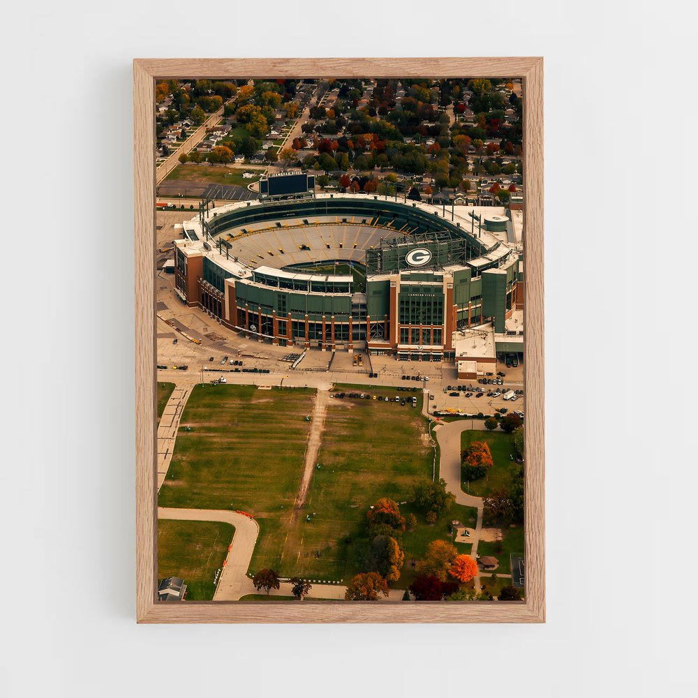 Poster Lambeau Field en Vue Aérienne (vue 4)